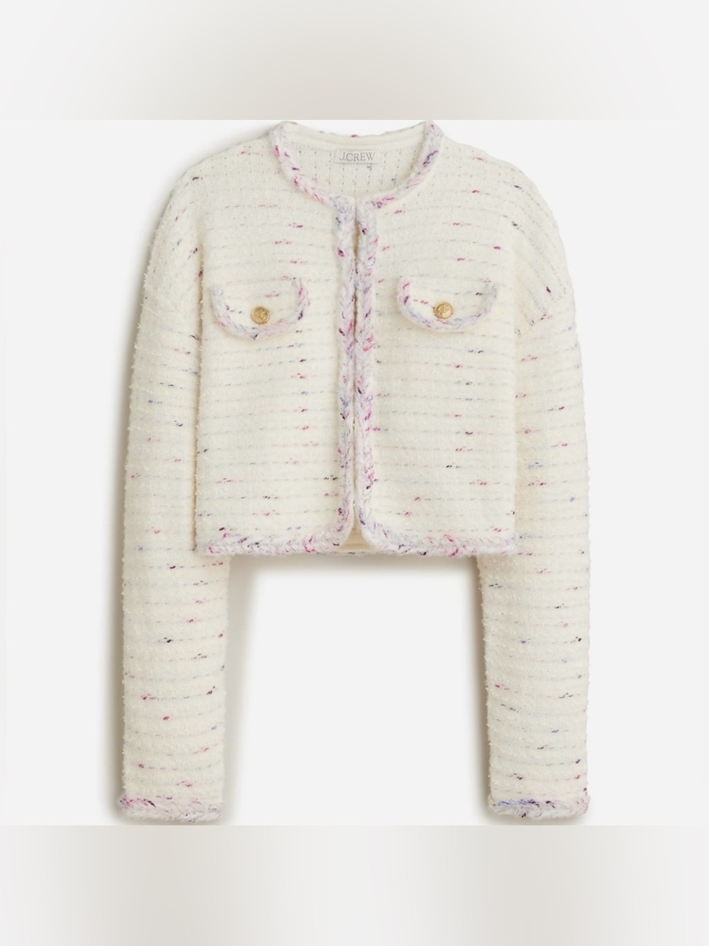 J.Crew Cropped Lady Jacket in Marled Yarn Drop shoulder Plus Size 2X Wool Blend